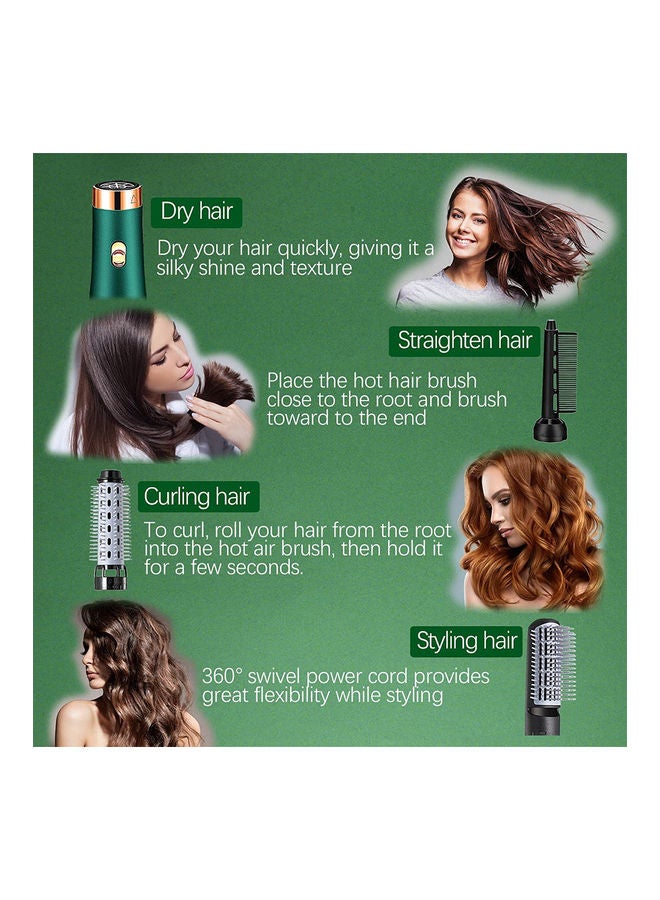 3 In 1 Electric Hair Dryer Rotating Brush Red 22x4cm - Image 4